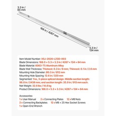 Uimoso 14 ft Aluminum Alloy Concrete Screed Blade for Leveling Surfaces