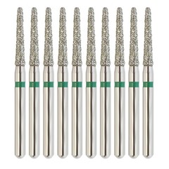 Dental Diamond Burs FG 856/014C Round End Taper Coarse Grit Green Friction Grip