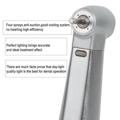 Dental Electric 1:5 increase Contra Angle (LED) Red Ring fit NSK micromotor USPS