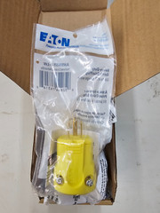 (BOX OF 10) Eaton AH5965Y Arrow Hart HD Quick Grip Straight Blade Plug