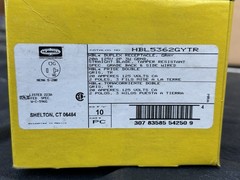(10 Pack) Hubbell HBL 5362 GYTR Duplex Receptacle 125V 20A, 2-Pole/3-Wire