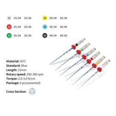 Dental Niti Rotary Files Endodontic V Blue Engine Use Root Canal Files 21/25mm