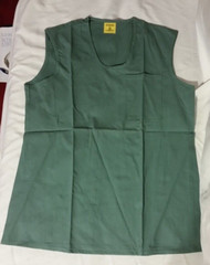USGI MILITARY BLUE OPERATING SUGICAL MAN’S COTTON SLEEVELESS TYPE A SHIRT MED