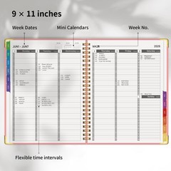 Appointment Book 2026 with Colorful Tabs ,Hardcover Weekly & Monthly Appointment