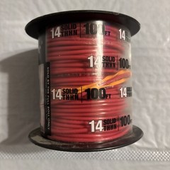 100 Feet 14 Awg Solid Copper THHN Wire (RED)