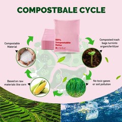 Compostable Mailers Bags 6×11 Inch with Self-sealing Strip Eco Friendly Shipp…