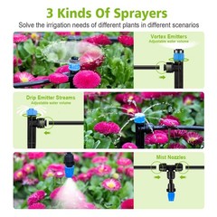 Kafuzi 230FT New Quick-Connect Drip Irrigation System Kit, Automatic Garden W…