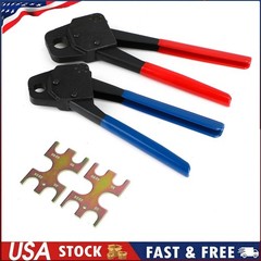 2 Pex Crimper 1/2″ And 3/4″ Plumbing Crimping Gonogo Angle Gauge Tools Combo