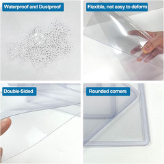 11″ X 17″ Hard Plastic Sheet Protectors, Menu Rigid Print Protectors, Clear Cert