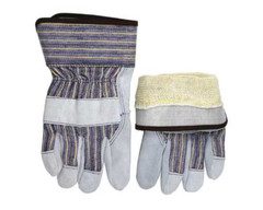 MCR Safety 1400KL Leather Gloves Cowhide Palm Large 2 Pairs