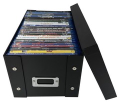 1 CheckOutStore Black Blu-ray Cases Storage Box (Holds 25 Cases) **1-3 DAYS