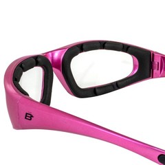 Birdz Eyewear Oriole A/F Padded Sunglasses Purple & Pink Frames w/ Clear Lenses