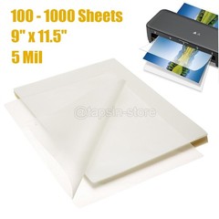 5 Mil Clear Thermal Laminating Pouches Letter 9″ x 11.5″ Size Laminator Sheets
