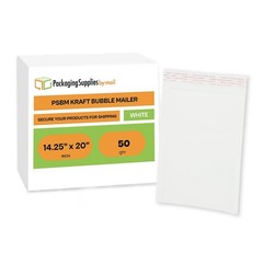 14.25 x 20 #7 White Kraft Bubble Padded Envelopes Packaging Mailers 50 Pieces
