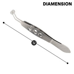 Meibomian Gland Expressor Forceps C Collins Tip 6 mm Dry Eye Ophthalmic Tweezer
