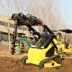 Hydraulic Skid Steer Auger Attachment for Bobcat CAT Kubota Loader Landscaping