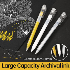 Gold Silver White Gel Pens – 0.6/0.8/1.0mm Extra Fine Point Opaque Archival Ink