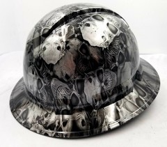 FULL BRIM Hard Hat custom hydro dipped , NEW DEMONIC SKULLS KILLER NEW
