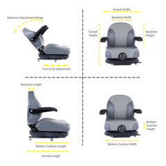116-8912 Seat fits Exmark Lazer Z DS-Series 60 Lazer Z X-Series 72