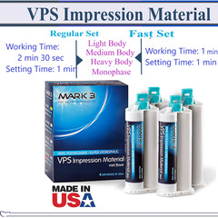 MARK3 Heavy Body Fast Set VPS Impression Material Medium Body Regular Set 50Ml