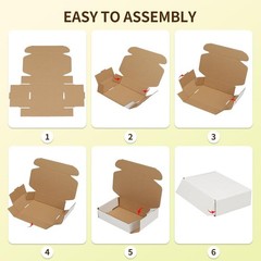 Bulk 100 Corrugated Cardboard Shipping Boxes 5.91X3.94X1.57 – Easy Assemble