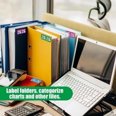 500Pcs 2026 Year Stickers, 3/4X1-1/2Inch File Folder Labels 26 Year