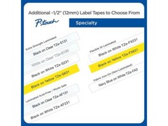 Brother TZE2312PK Black Print on Premium White Laminated Tape for P-touch Label