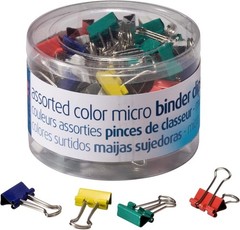 Compact Micro Binder Clips – 100-Count Assorted Colors for Easy Organization