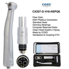 COXO Dental Fiber Optic High Speed Handpiece CX207-G KAVO NSK Coupler 4 6 Hole