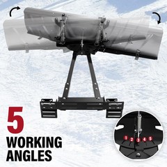 Adjustable 60″-72″ Width Snow Plow Blade For ATV UTV Switchblade Plow