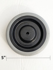 Set of 4 wheels | 5″ Diameter wheels for Shopping Cart | Nuts and Bolts included