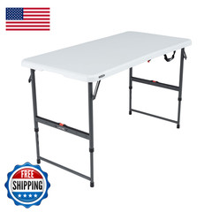 Lifetime Height Adjustable Folding Table 4 Foot 80952