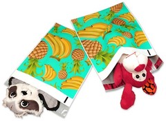 Poly Mailers 10×13 Tropical Theme Teal Pineapple Banana Shipping Mailing AQUA