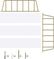 AMADA HOMEFURNISHING FLOATING SHELVES WALL MOUNTED GOLD WALL SHELVES NIB SHELF