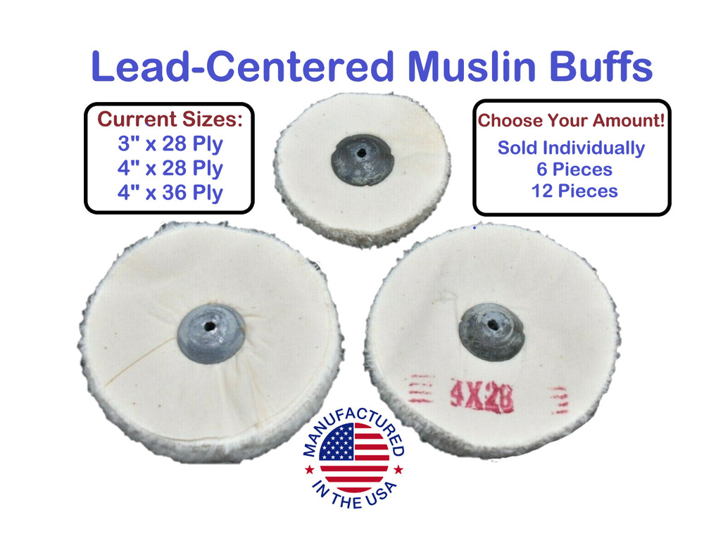 Lead Centered Buff Polishing Wheels – Choose an amount & type! + Free Shipping
