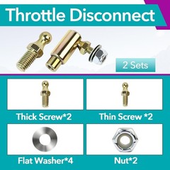2 Sets Throttle Disconnect, Quick Release Ball Joint, 10-32 in Female Thread …