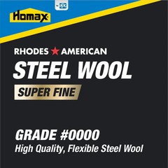 Steel Wool 0000 12 pad Fine Grade Rhodes, American Final Finish Super Fine