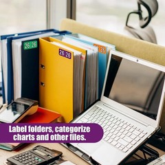 500Pcs 2026 Year Stickers, 3/4X1-1/2 Inch File Folder Labels 26 Year Colored Sel