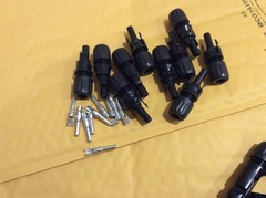 Lot of 10 Staubli 10 AWG Male/Female Pairs with Pins MC4 Connectors