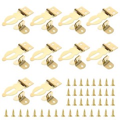 10 Pcs Mini Padlock Hasp Decorative Hasps Gold Metal Latch with Screws for…