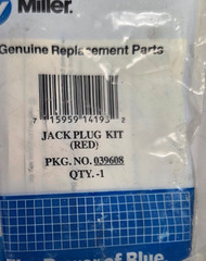 New Pair (2) of 1x Red + 1x Black Jack Plug Kit, #s 039901 + 039608