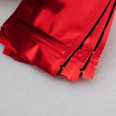 100 New Glossy Flat Red Aluminum Mylar Foil Resealable Bags 7.5x10cm (3×4″)