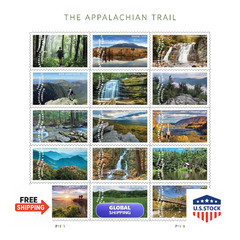 United States Postal Service The Appalachian Trail 2025 2 Sheets Of 15