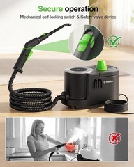22-in-1 1500W High Pressure Steam Cleaner Kit Portable Steamer for Home Car Tile
