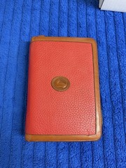 Vintage Dooney & Burke All Weather Leather Planner Deep/Orange Red 1990’s