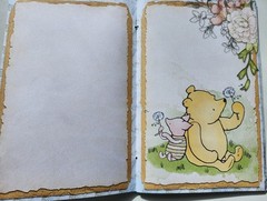 Junk Journal Booklet “WINNIE THE POOH” Retro Classic Storybook Style LG 9×6 40p