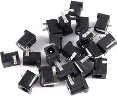 20pcs 3 Pin DC Power Connector PCB Mount Female Plug Jack DC005 5.5×2.1mm