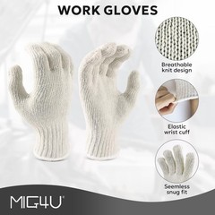 100 Cotton White Gloves – 6 Pairs for Safety, Work, Art Handling