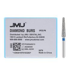 JMU Dental Diamond Burs Round End Taper FG 856L-020M/856L-023M Medium Grit