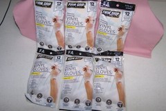 (6) FIRM GRIP Pro Paint Disposable Vinyl Gloves 12 Gloves in Each Pack NEW Packs